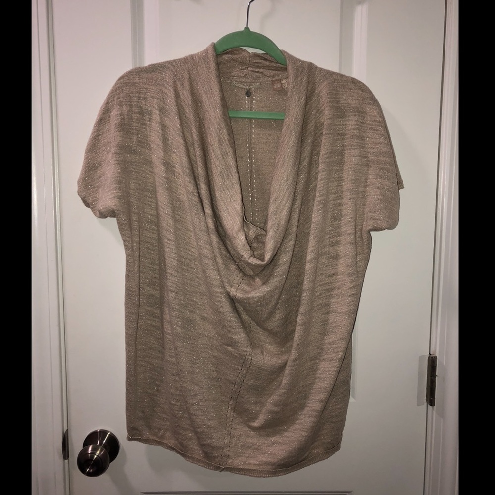 Anthropologie champagne shimmer top